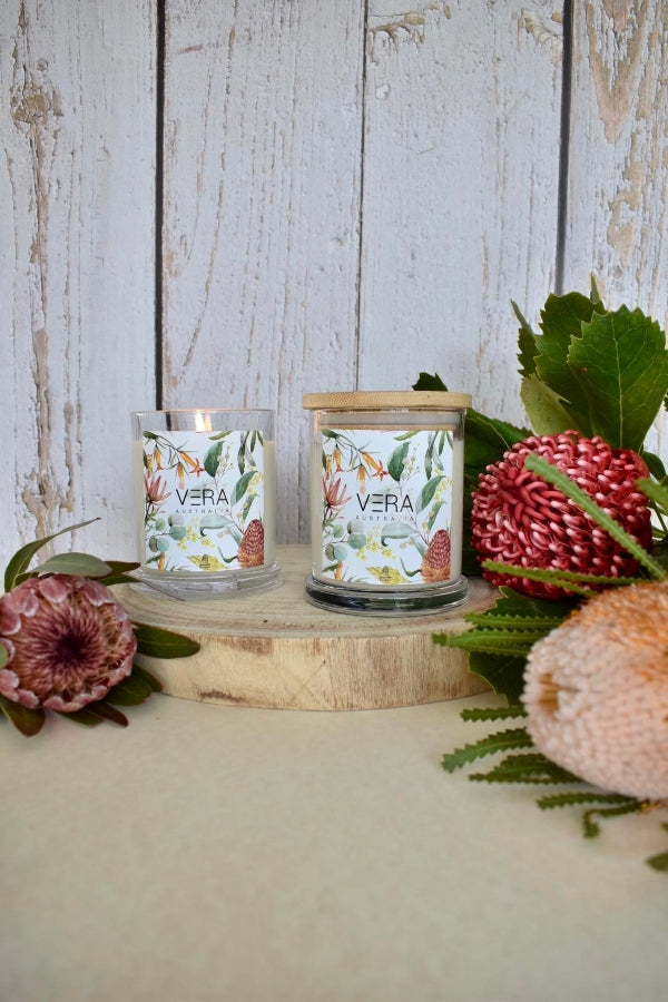 Australian florals & honey candle